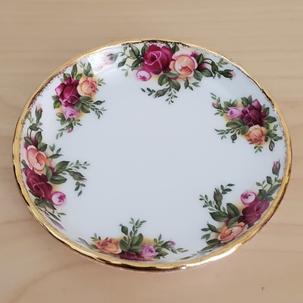 Royal Albert Old Country Roses Pin Salt Dish Plate Small, 1st Quality England